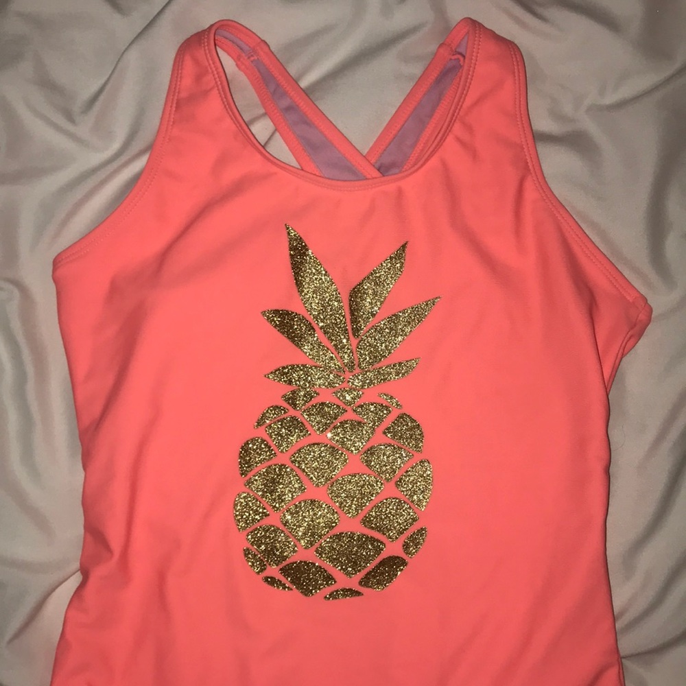 coral pineapple swimsuit